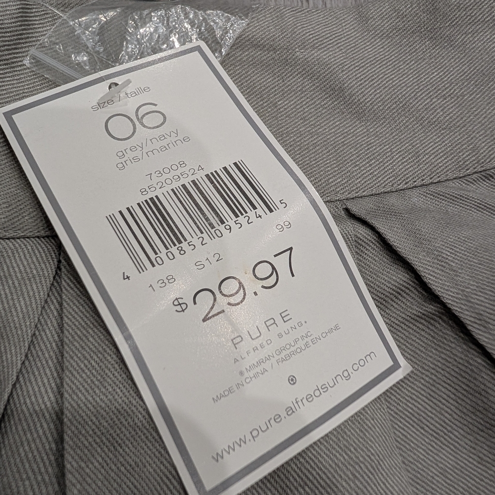 NWT Alfred Sung Pure Two-tone Mini Skirt Size 6 - Picture 3 of 8